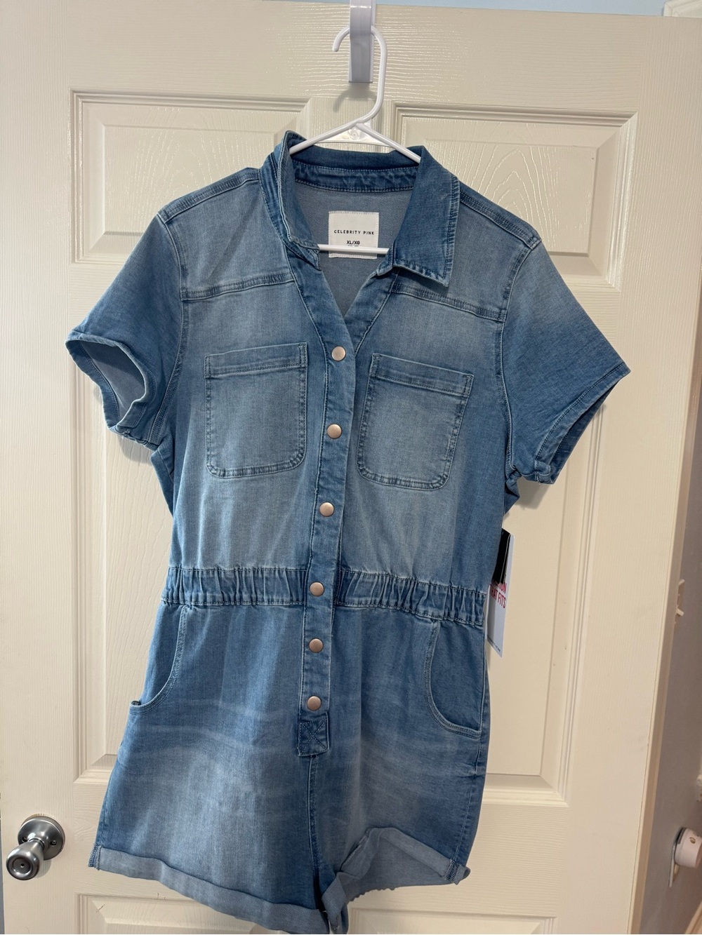 NWT Celebrity Pink Denim Romper